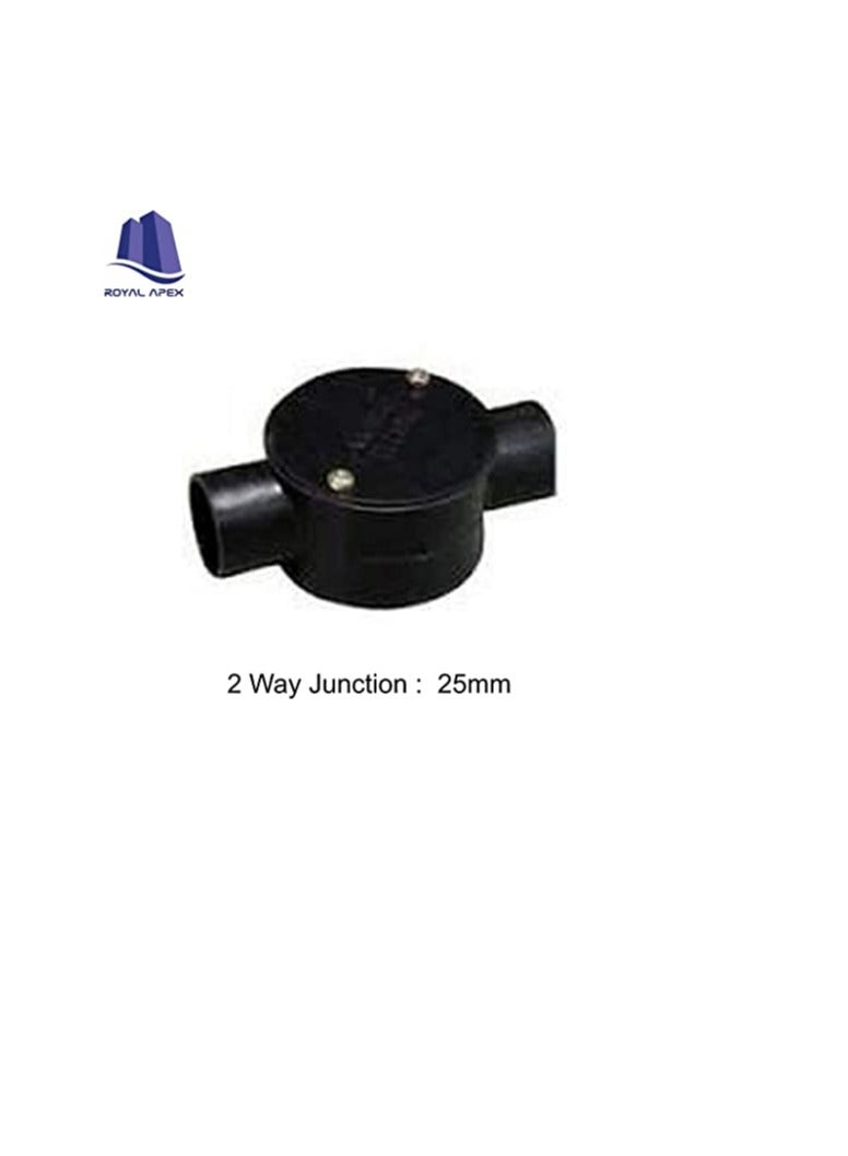 PVC Electrical Conduit Pipe & Fittings for Indoor and Outdoor Electrical Wiring and Cabling (Pack of 10) (25mm, Junction 2 Way)  - Image 3