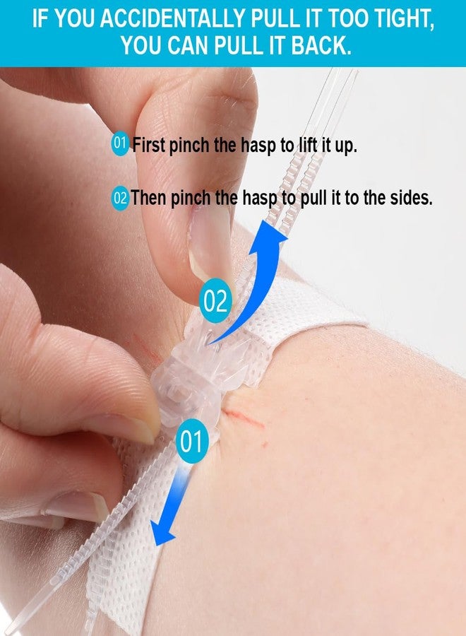 XYYLLL Wound Closure Strips, Wound Suture Strip for Sterile Skin, 5 Pieces, First Aid Adhesive Stitches, Suture Bandages, Emergency Stitch Laceration Closure - Image 5