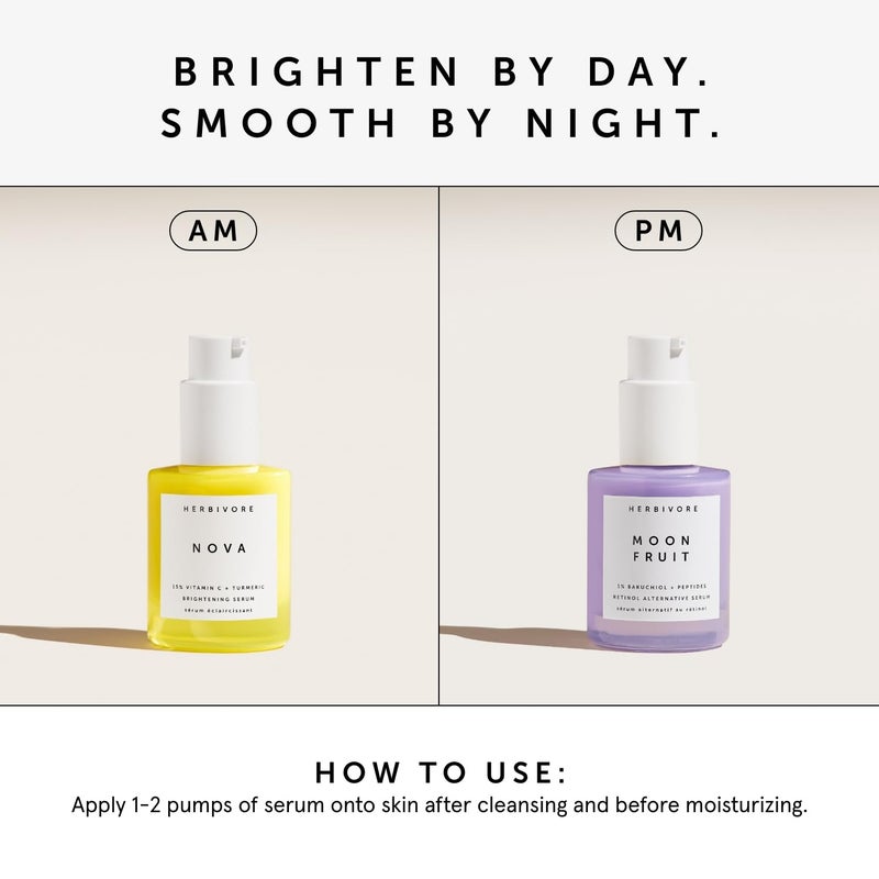 HERBIVORE AM to PM Set | Nova Serum + Moon Fruit Serum - Image 4