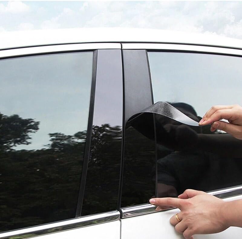 QASULER 6Pcs Car Pillar Posts Trims for Audi A6 - Image 3