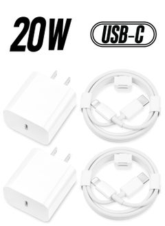 i.Phone Charger Fast Charging,[MFi Certified] 2Pack 20W Type C Fast Charger Block with 6FT USB C Charger Cable Compatible for i.Phone 14/13/12/11 Pro Max/11/Xs Max/XR/X,i.Pad,AirPods Pro