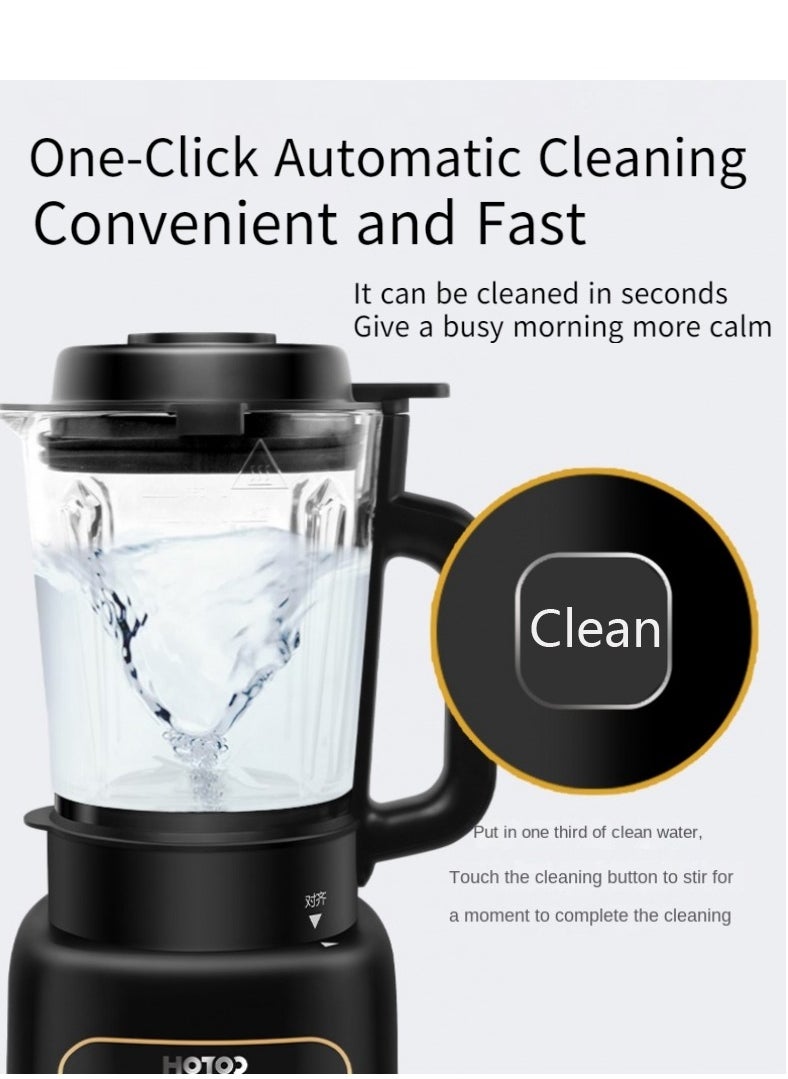 HOTOR Black Smart Blender Smoothie Maker,1.65L Professional Blenders,Food Processor,Baby Food Blender with Stainless Steel Ice Sabre Blades for Crushing Ice,Soup, Fruit, Vegetable,Soybean Milk  - Image 2