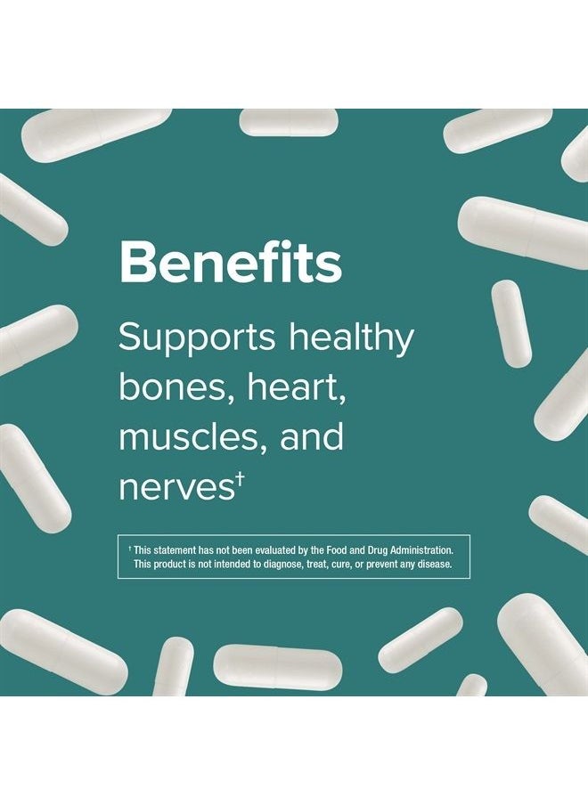 Webber naturals Magnesium Citrate 150 mg, 250 Capsules, High Absorption, Helps Maintain Healthy Bones, Teeth and Proper Muscle & Heart Function, Non-GMO, Gluten & Diary Free  - Image 5