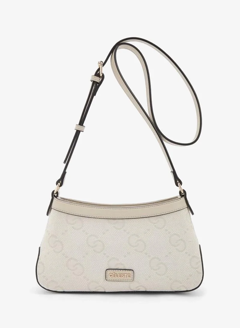 Textured Crossbody Bag With Adjustable Strap