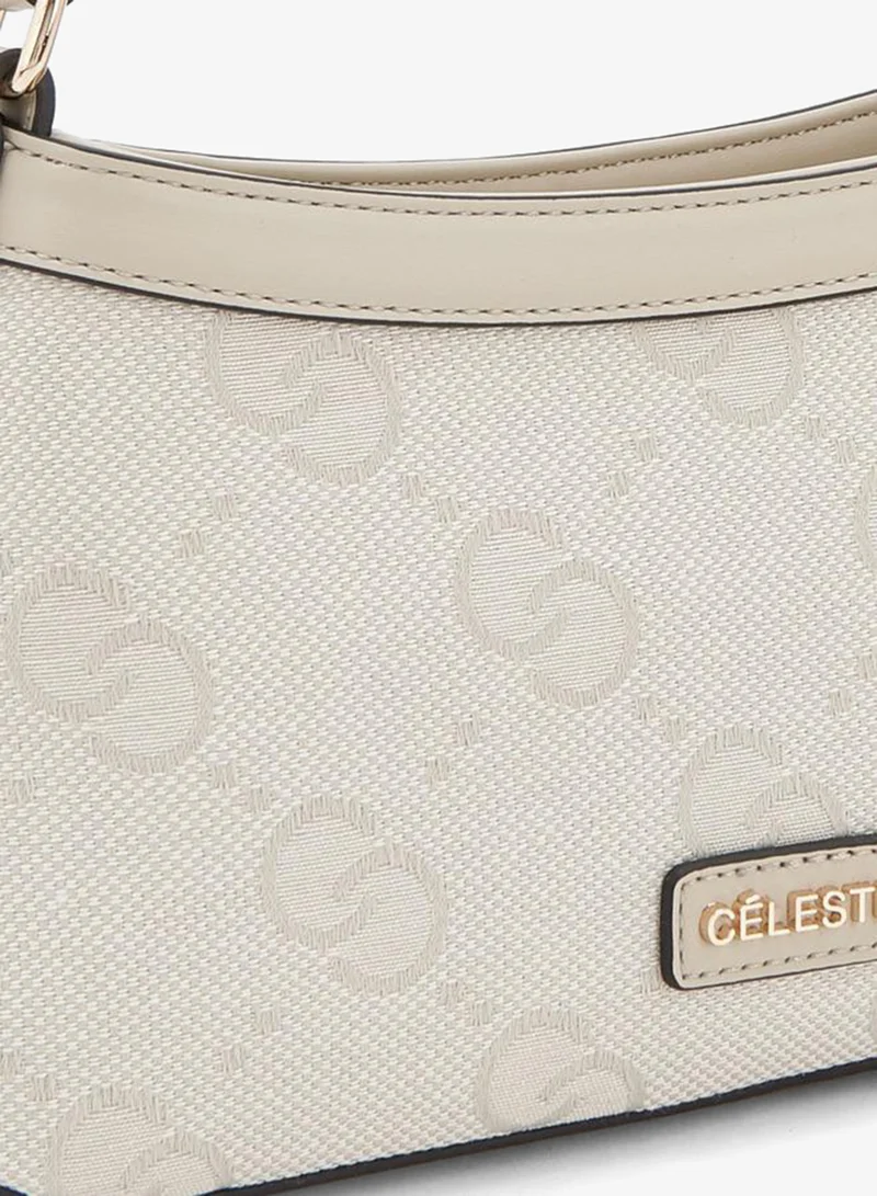 Celeste BEIGE Textured Crossbody Bag With Adjustable Strap for Women | Best Price UAE