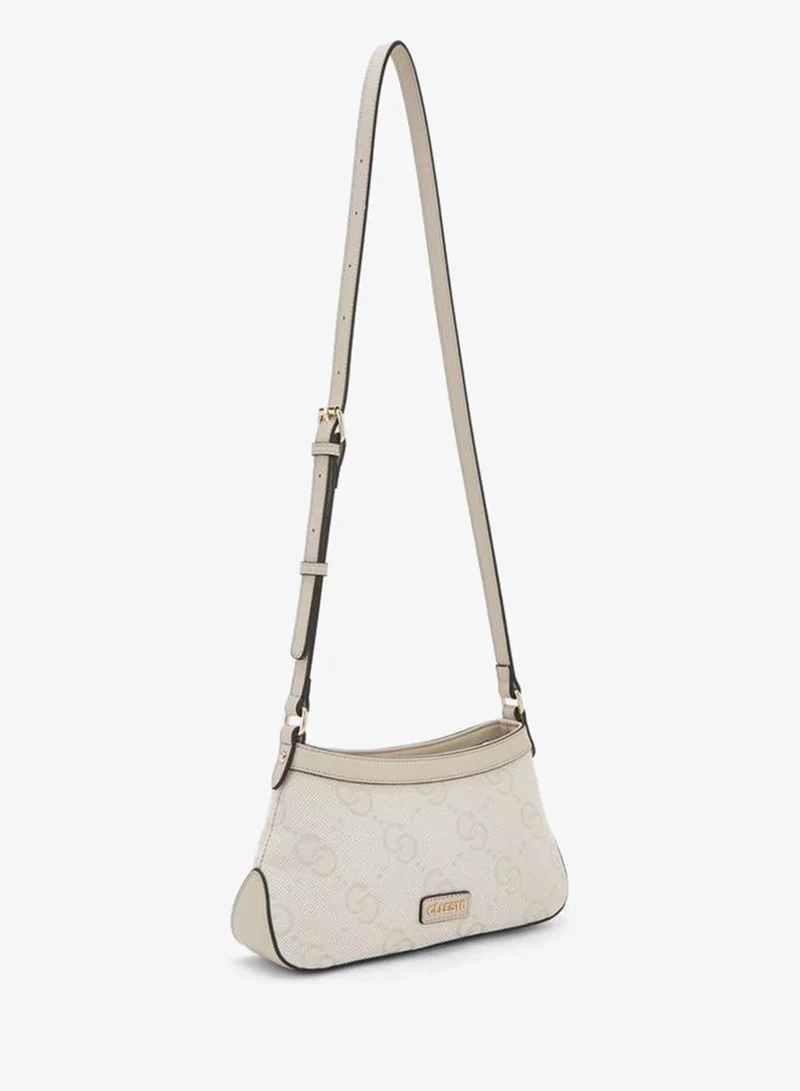 Celeste BEIGE Textured Crossbody Bag With Adjustable Strap for Women | Best Price UAE