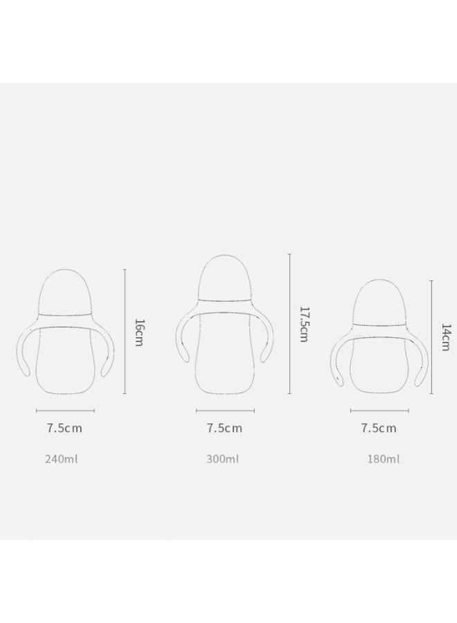 Leak Proof Mug Baby Straw Mug Baby Kids Mug Tritan with Handle Sippy Cup Baby Mug No Spill 300ml (Maximum Scale Capacity 300ml) Hydration Light Nursery Baby Shower Gift (240ml, Pink) - Image 2