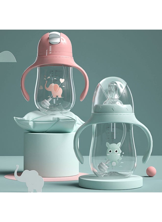 Leak Proof Mug Baby Straw Mug Baby Kids Mug Tritan with Handle Sippy Cup Baby Mug No Spill 300ml (Maximum Scale Capacity 300ml) Hydration Light Nursery Baby Shower Gift (240ml, Pink) - Image 5