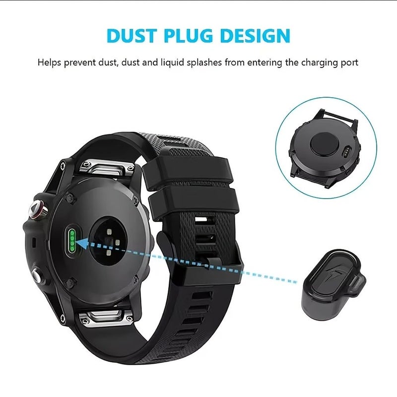 20pcs Silicone Dust Plug Charging Port Cover For Smartwatch Transparent Compatible With Fenix 8 7 6 Series Forerunner Venu - Image 5