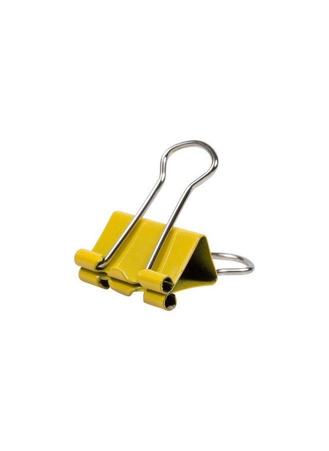 JAM Paper Colorful Binder Clips Small 3 4 Inch (19 Mm) Yellow Binderclips 25 Pack  - Image 4
