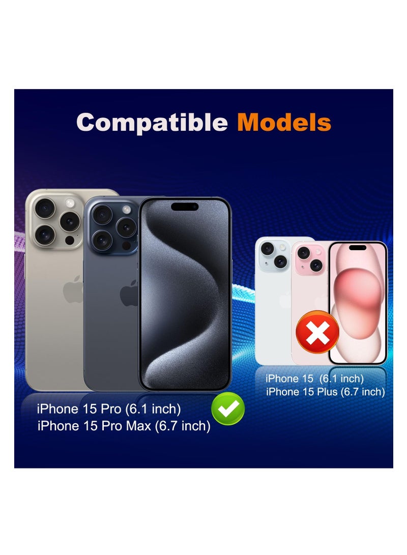 Aookay [3 Pack] Camera Lens Protector Compatible with iPhone 15 Pro Max / 15 Pro Accessories Camera Screen Cover 9H Glass Unbreakable Protection Case Friendly (iPhone 15 Pro Max/15 Pro) - Image 2