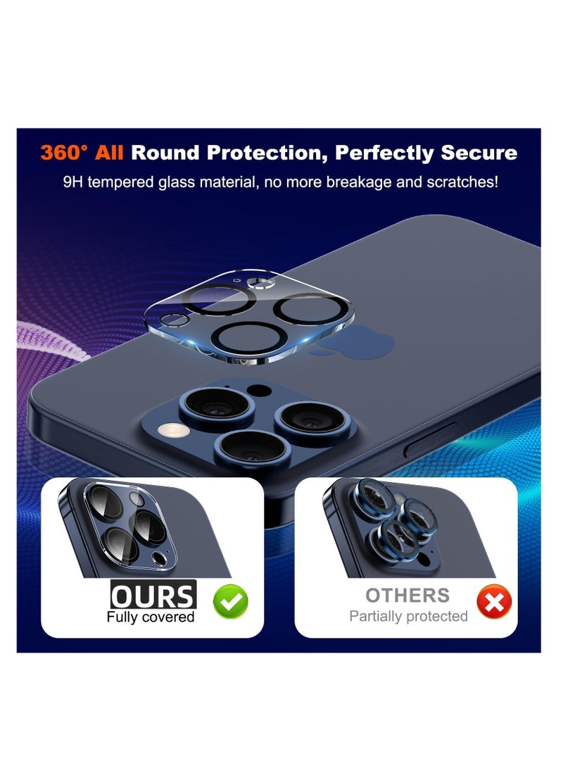 Aookay [3 Pack] Camera Lens Protector Compatible with iPhone 15 Pro Max / 15 Pro Accessories Camera Screen Cover 9H Glass Unbreakable Protection Case Friendly (iPhone 15 Pro Max/15 Pro) - Image 3