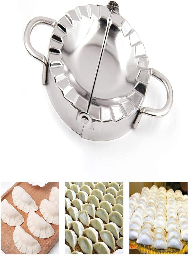 SVShoperzone || Stainless Steel Dumpling Maker(Momos Maker) Dough Pres Mould Wrapper Dough Cutter for Kitchen Making Tools || (1 Piece) - Image 1