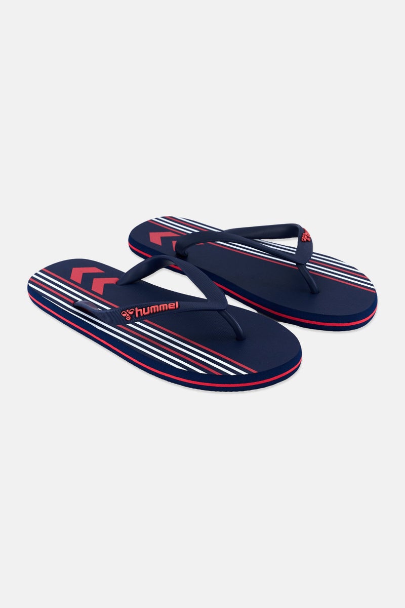 Hummel Men Brand Logo Flip Flop Slippers, Navy - Image 1
