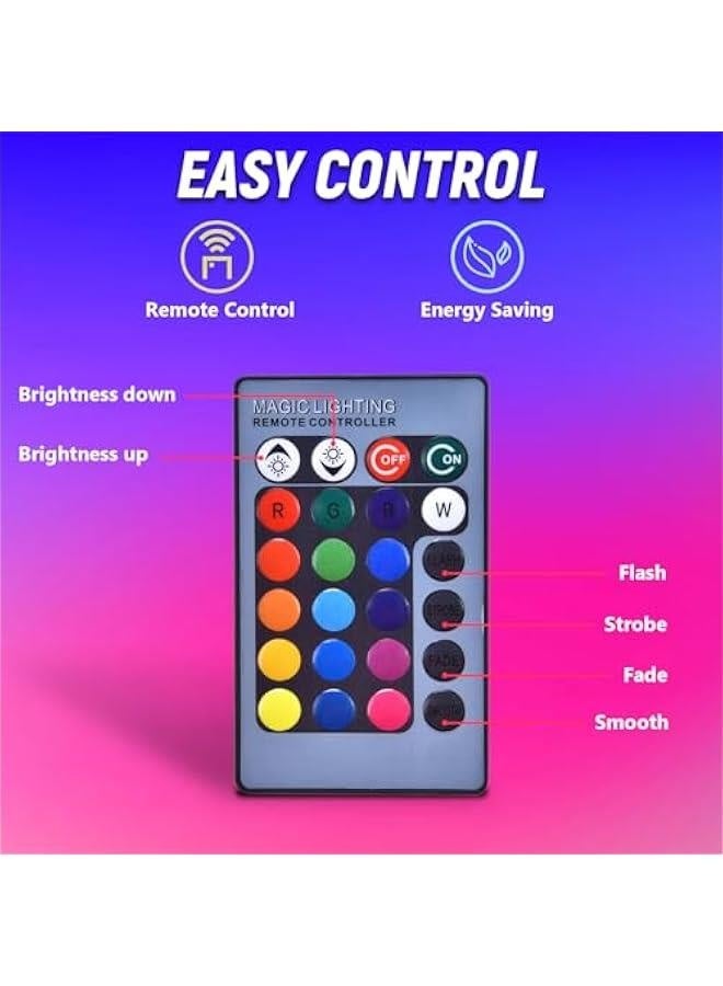 مصباح شمعة LED E14/E12 3W RGB مع جهاز تحكم عن بعد، مصباح شمعة متغير، مصباح LED مع جهاز تحكم عن بعد (E12)، مصباح شمعة متغير، مصباح شمعة E14/E12 3W RGB - Image 3