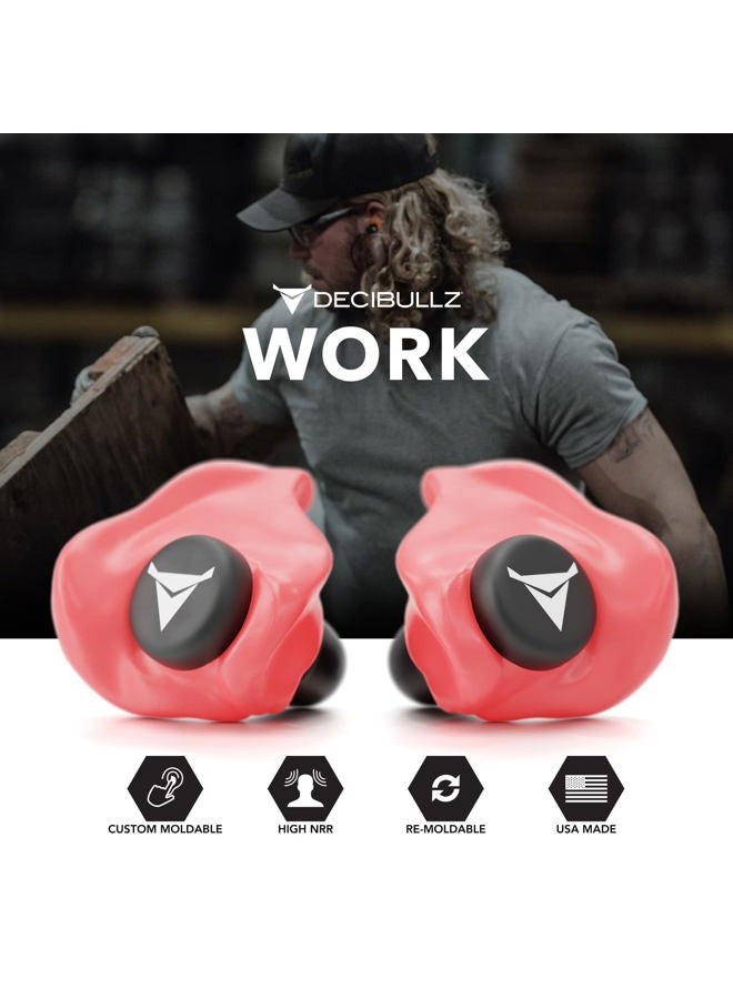 Decibullz Custom Molded Earplugs, 31dB Highest NRR, Comfortable Hearing Protection for Shooting, Travel, Swimming, Work and Concerts (Red) - Image 5