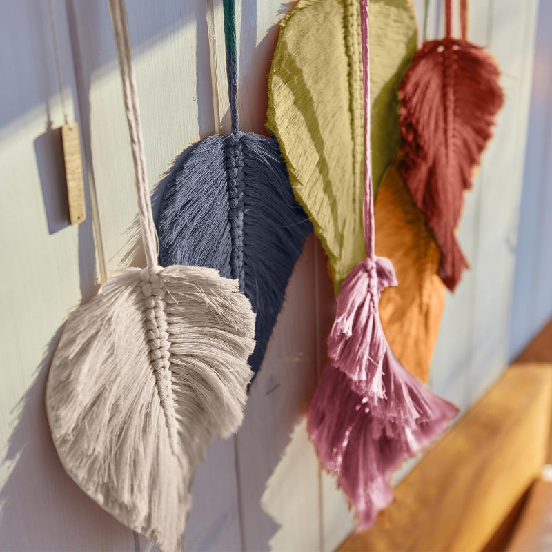 Nuanchu 6 Rolls Macrame Cord 3mm x 328 Yards Cotton Rope Colored Yarn Twine Set for DIY Wall Plant Hanger Crafts Knitting Making Supplies, 6 Colors(Soft Colors) - Image 5