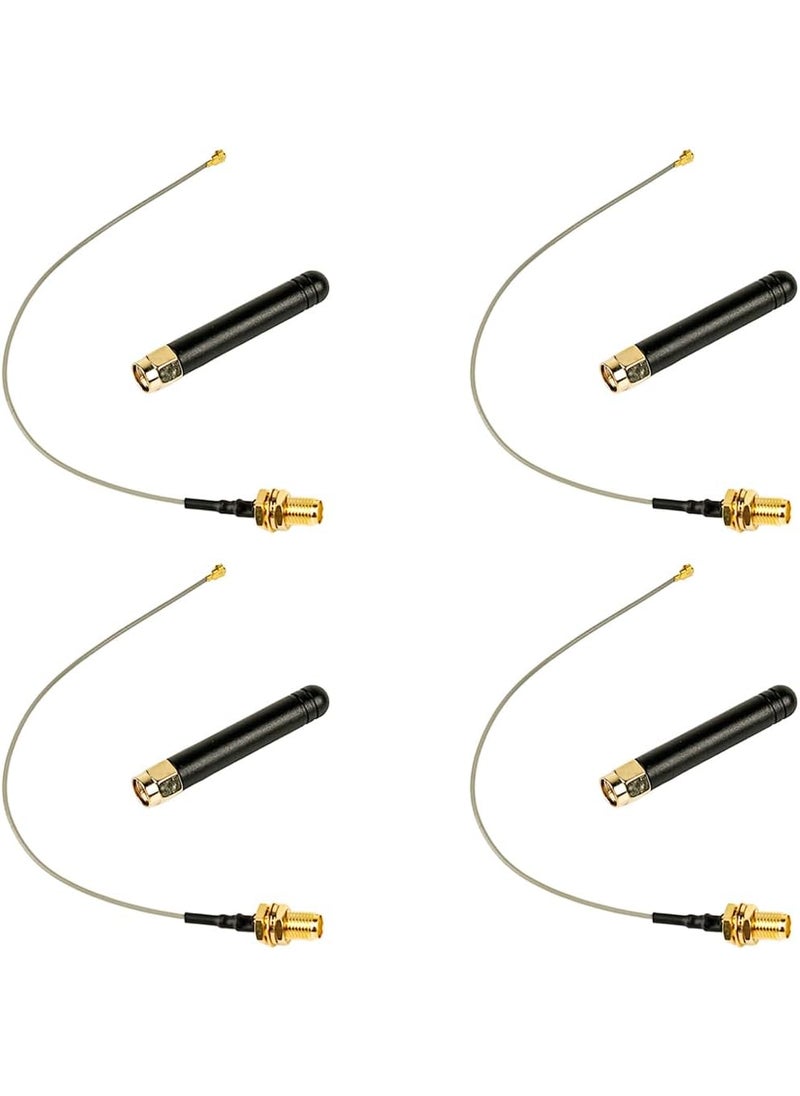 NEXTION LoRa Antenna 915MHz Pigtail 2dBi UFL to SMA Cable for 915 MHz ESP32 LoRa OLED CubeCell Board HTCCAB02S GPS Module Pack of 4  - Image 1
