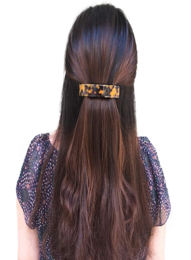 Eyegla Hair Barrettes for Women Large French Barrette Hair Clips Tortoise Shell Barrettes for Thick Hair,2 Pack - Image 3