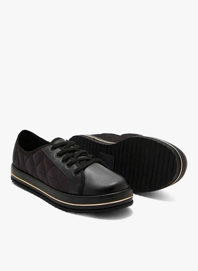 Beira Rio Black Comfort Women’s Sneakers – Lace-Up Ladies Sneakers & Casual Sneakers for Girls for Women | Best Price UAE