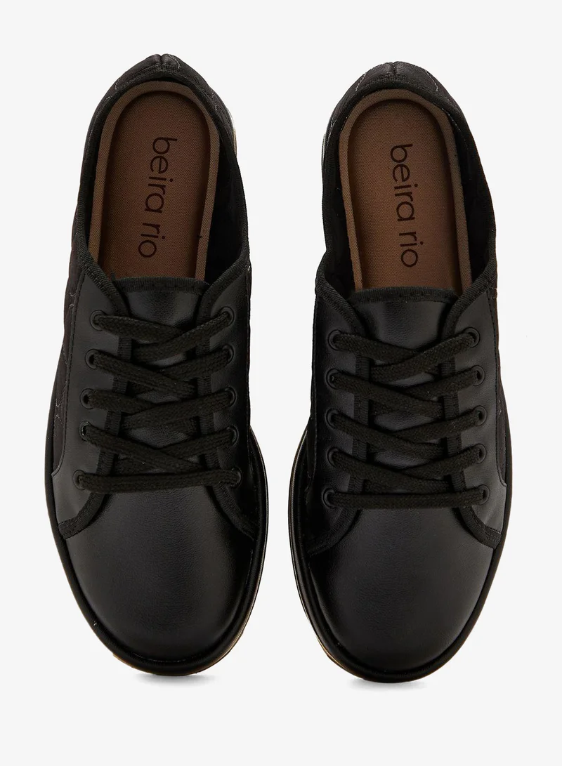 Beira Rio Black Comfort Women’s Sneakers – Lace-Up Ladies Sneakers & Casual Sneakers for Girls for Women | Best Price UAE