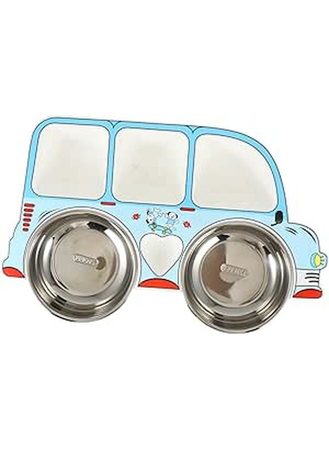 Creative Car Design Baby Feeding Plate Smooth Safe Washable Tableware for Weaning Mealtime - Image 1