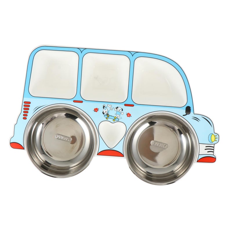 Creative Car Design Baby Feeding Plate Smooth Safe Washable Tableware for Weaning Mealtime - Image 2