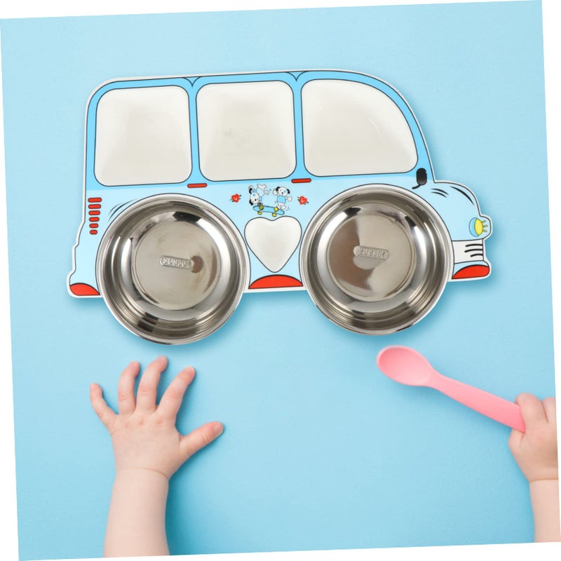 Creative Car Design Baby Feeding Plate Smooth Safe Washable Tableware for Weaning Mealtime - Image 5