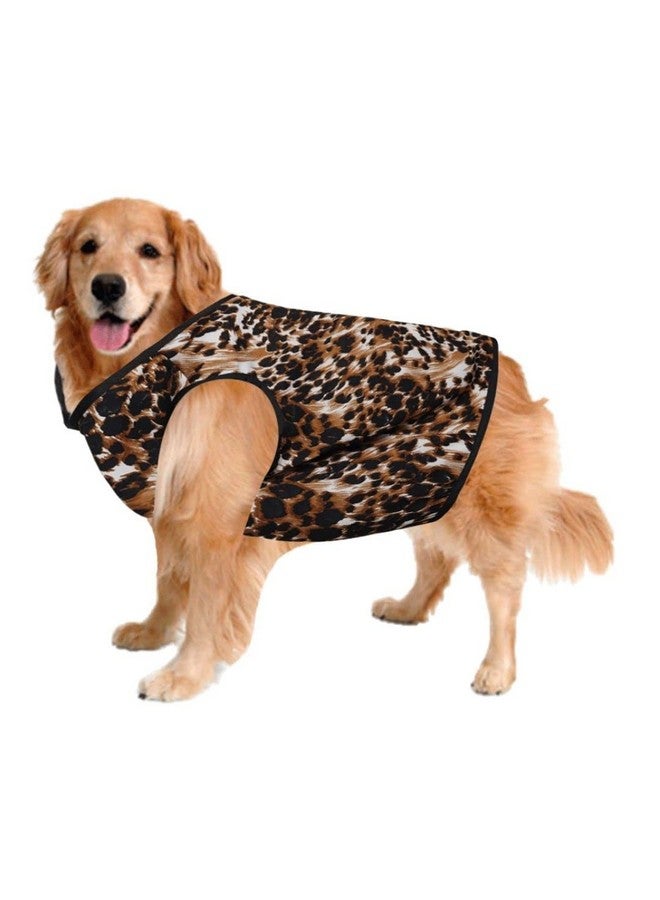 Sage Square Funky Soft Material Dog T-Shirt | Cool/Funky Print Pet | Soft Light Weight | Comfortable & Breathable Dog Clothing | Trendy Vest Outfit (Xxsmall - 10 Inch) (Leopard Print) - Image 1