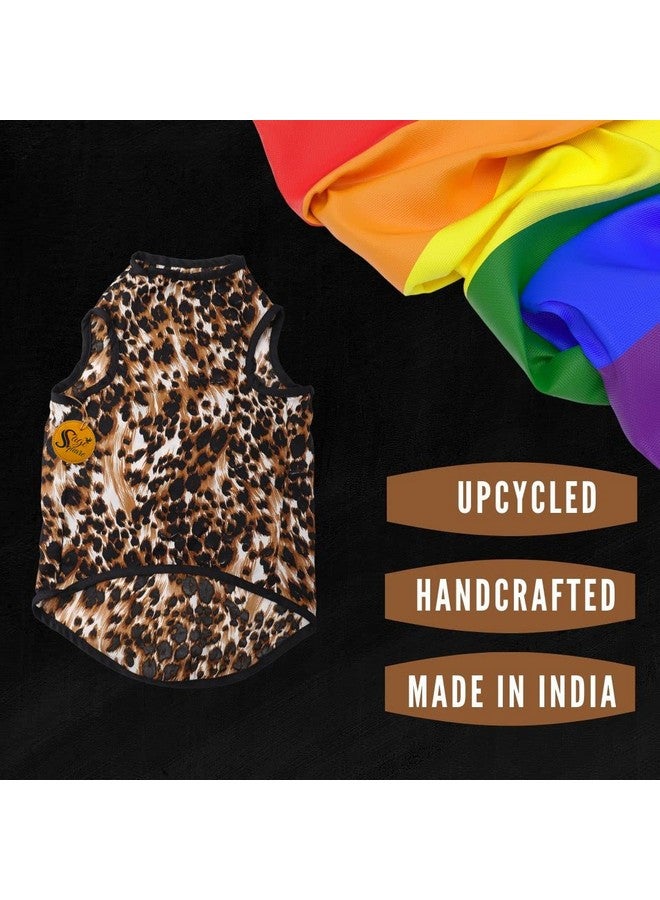 Sage Square Funky Soft Material Dog T-Shirt | Cool/Funky Print Pet | Soft Light Weight | Comfortable & Breathable Dog Clothing | Trendy Vest Outfit (Xxsmall - 10 Inch) (Leopard Print) - Image 4