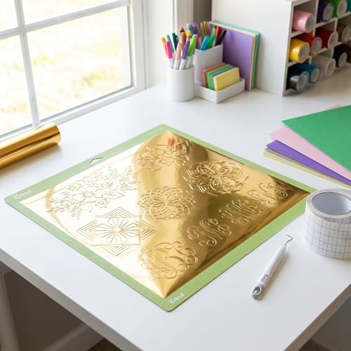 Picniva Gold Chrome Mirror Vinyl Roll - 24 Inch x 10 Ft Permanent Adhesive Backed Metallic Vinyl for Craft Cutters, Sign Making, and DIY Home Decor - Image 5