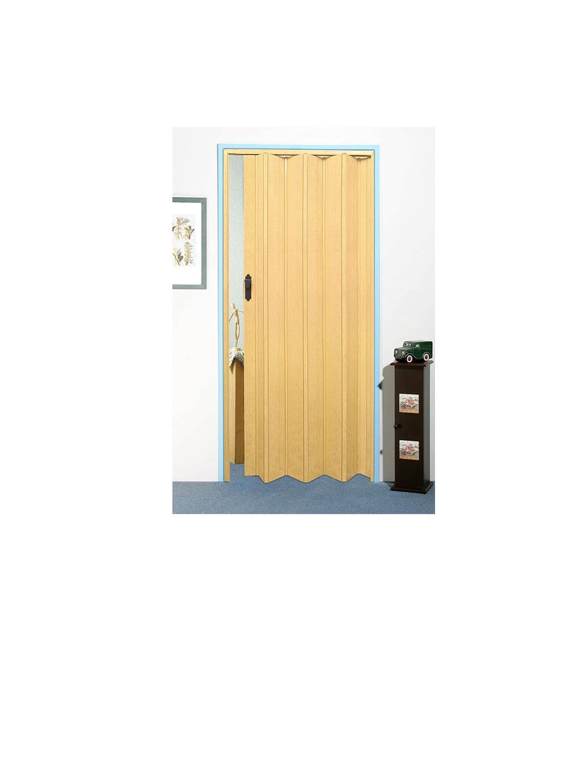ROBUSTLINE Robustline Folding Sliding Doors 210cm Height x 100cm Width, Made in Taiwan (LIGHT BEIGE)  - Image 2