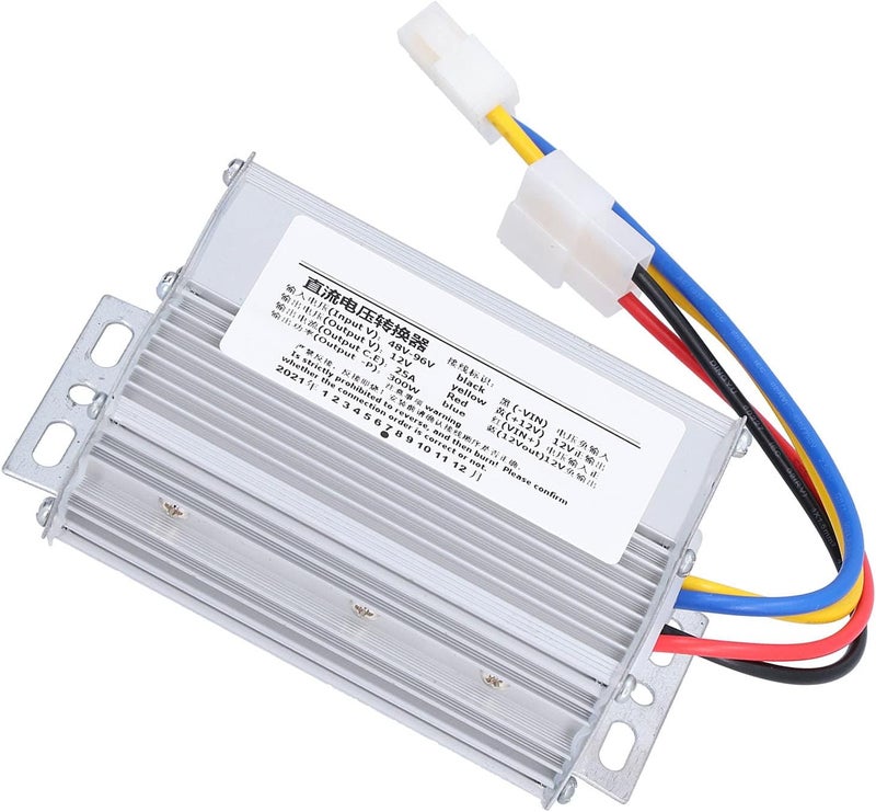 Karlak DC Converter 48V 96V to 12V Converter Voltage Regulator 25A 300W Stable Output Power Transformer with Aluminum Alloy Shell for 48V 96V DC to 12V - Image 1
