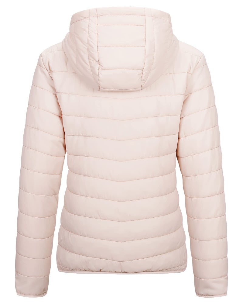 Outdoor Ventures Women's Packable Lightweight Full-Zip Puffer Jacket with Hood Quilted Winter Coat - Image 4