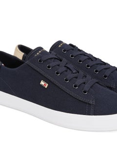 TOMMY HILFIGER Women's Canvas Metallic Heel Sneakers - Cotton, Blue  - Image 4