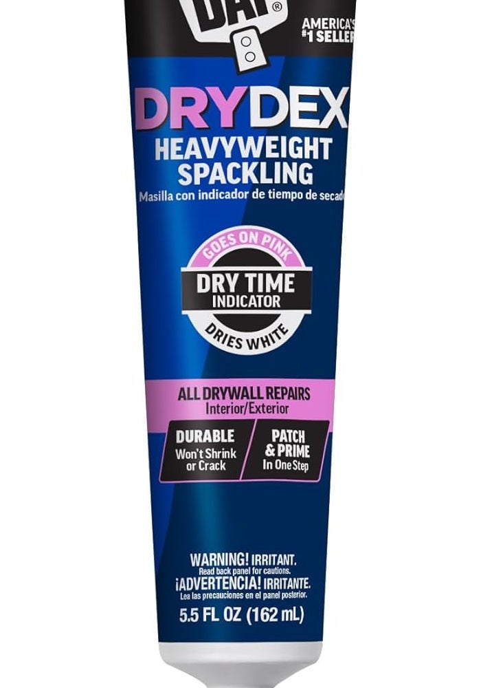 DAP DryDex Heavyweight Spackling 5.5 Oz with Dry Time Indicator - Pink/White - Image 1