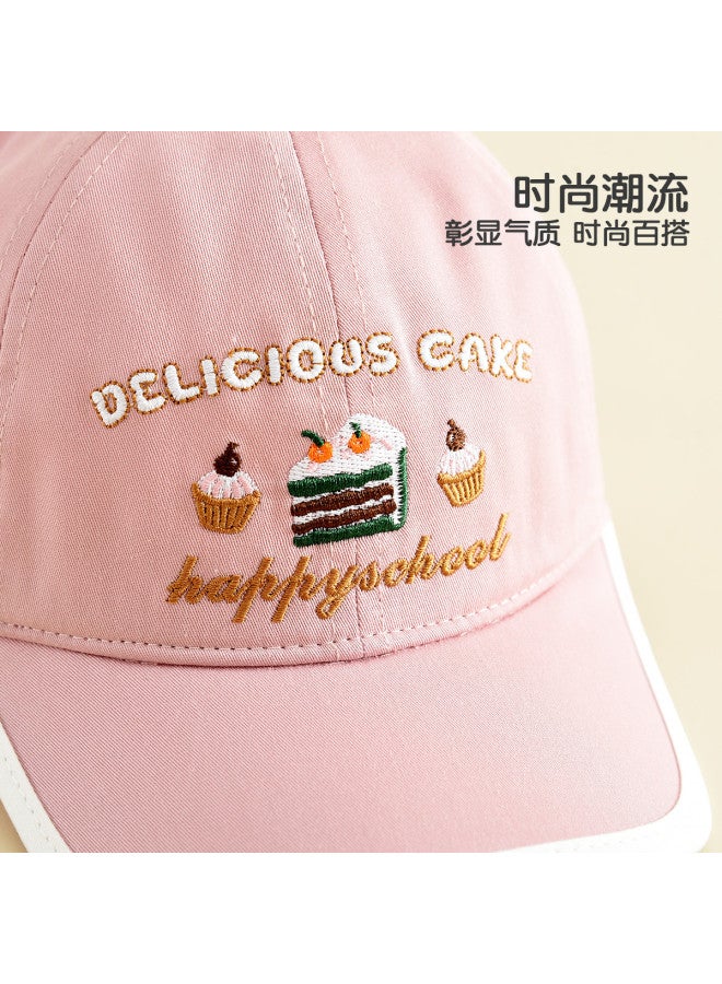 Bumblebee Kids Sun Hat Outdoor Baseball Cap With Brim Embroidered Solid Color Adjustable For Girls - Image 5