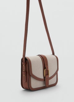 MANGO Contrasting Canvas Shoulder Bag  - Image 2