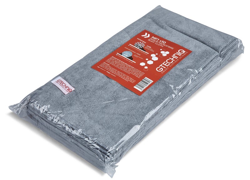 Gtechniq MF1 ZeroR Microfibre Cloth for Cars, Soft Car Cleaning Cloth with Ultra Split Fibres, Machine Washable, Car Accessories for Car Detailing Kit (10 Pack) - Image 1