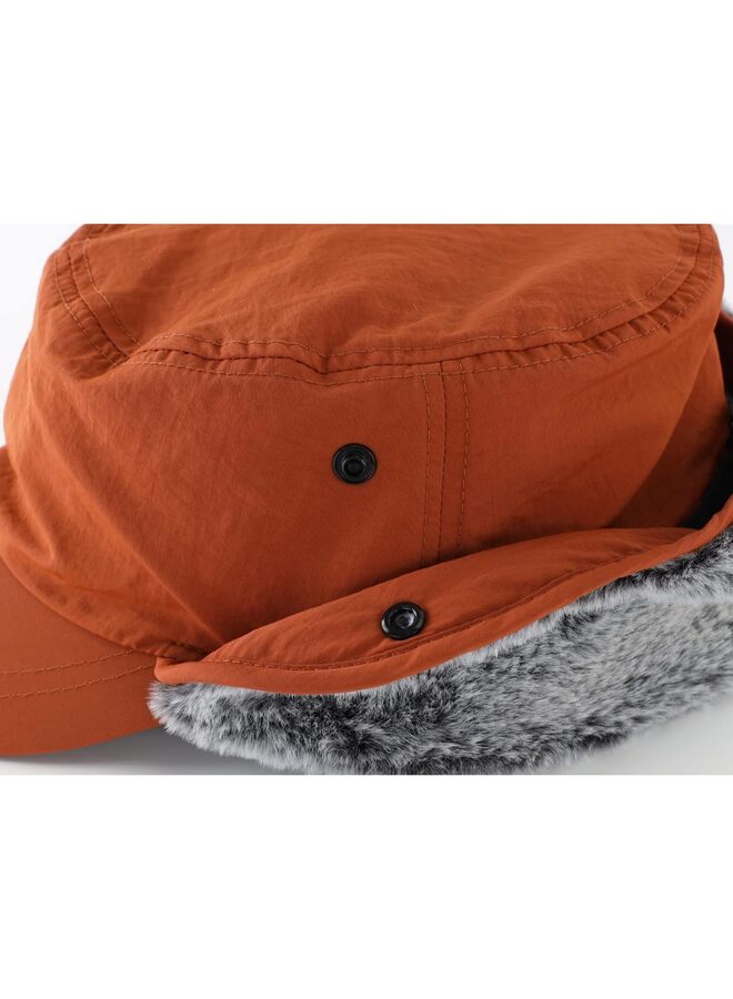 Outdoor Men's Winter Baseball Cap with Visor Warm Earflap Hat Trapper Hunting Hat - Image 3