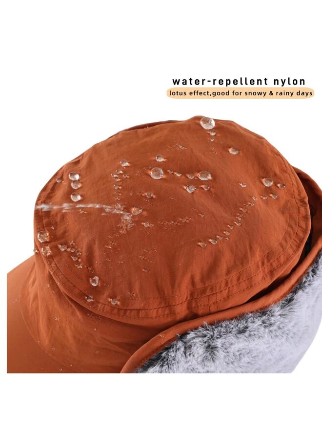 Outdoor Men's Winter Baseball Cap with Visor Warm Earflap Hat Trapper Hunting Hat - Image 2