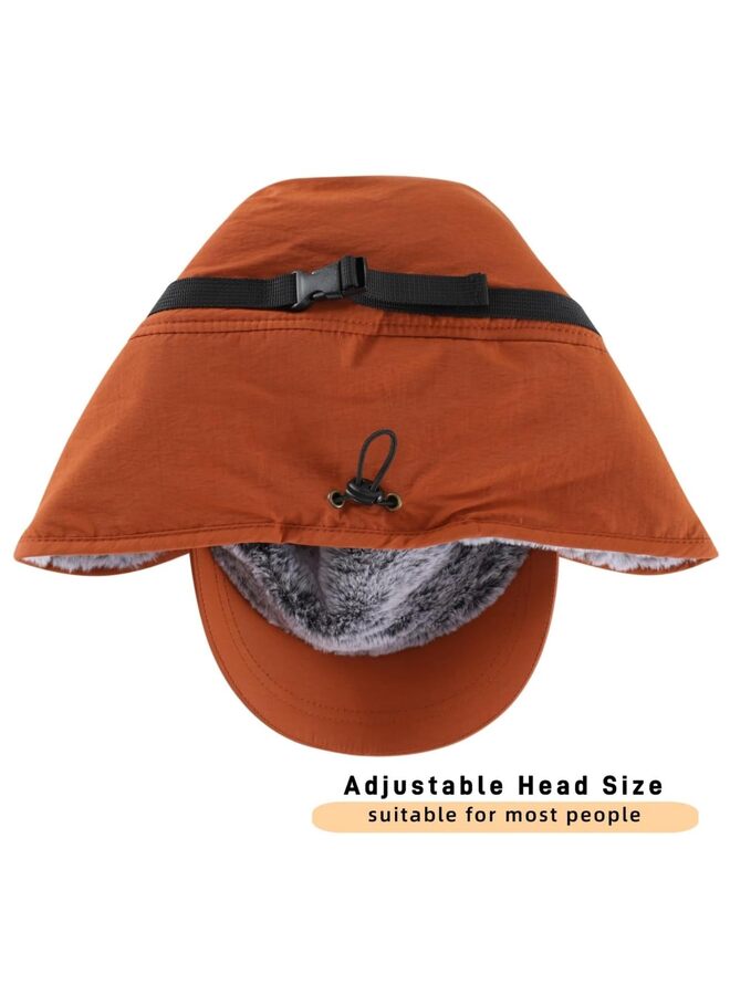 Outdoor Men's Winter Baseball Cap with Visor Warm Earflap Hat Trapper Hunting Hat - Image 5