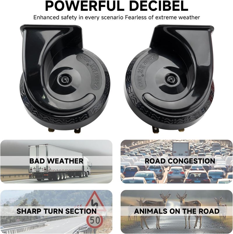 FARBIN بوق سيارة فاربين 12 فولت نغمة عالية/منخفضة مع مجموعة ريلاي - Image 3