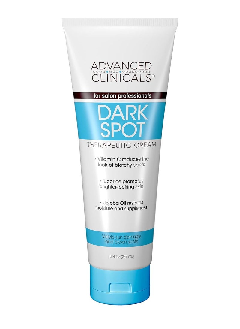 Advanced Clinicals - Advanced Clinicals Dark Spot Vitamin C Cream For Face, Hand & Body Lotion, Anti Aging Therapeutic Skin Care Moisturizer Lotion Reduces Appearance Of Age Spots, Blotchy Skin, & Wrinkles, Large 8 Fl Oz - Image 1