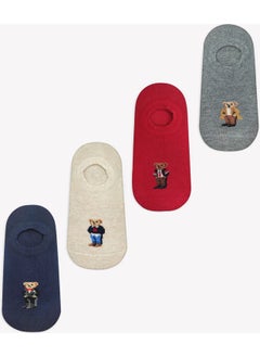 Mono Socks 4 Pack Teddy Bear Invisible Sneaker Socks  - Image 2