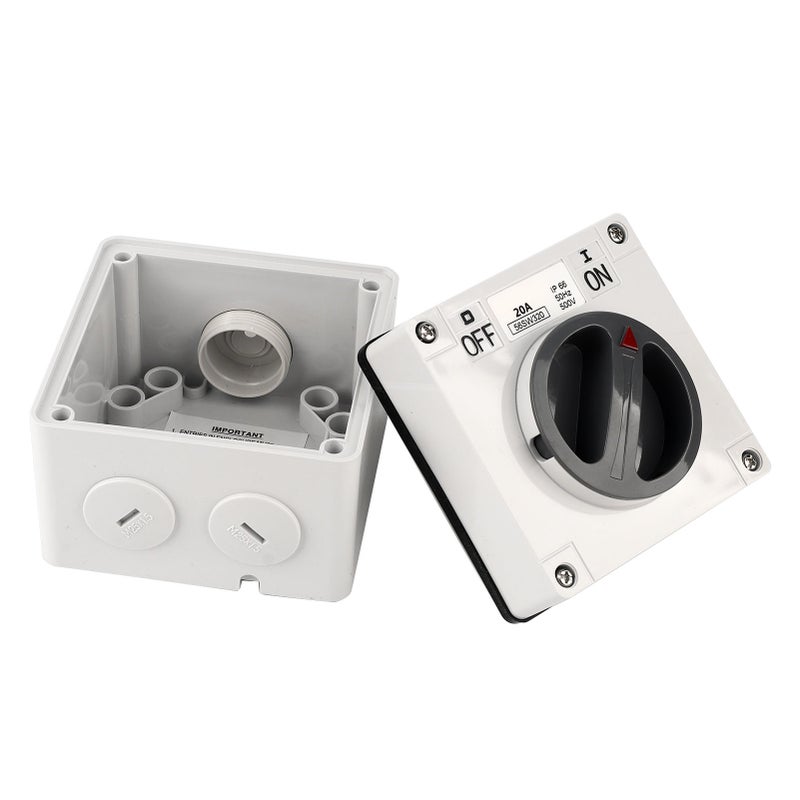 Outdoor Waterproof Switch Socket Dustproof Isolation Rotary OnOff Buttons Indicators 500V(3P40A ) - Image 5