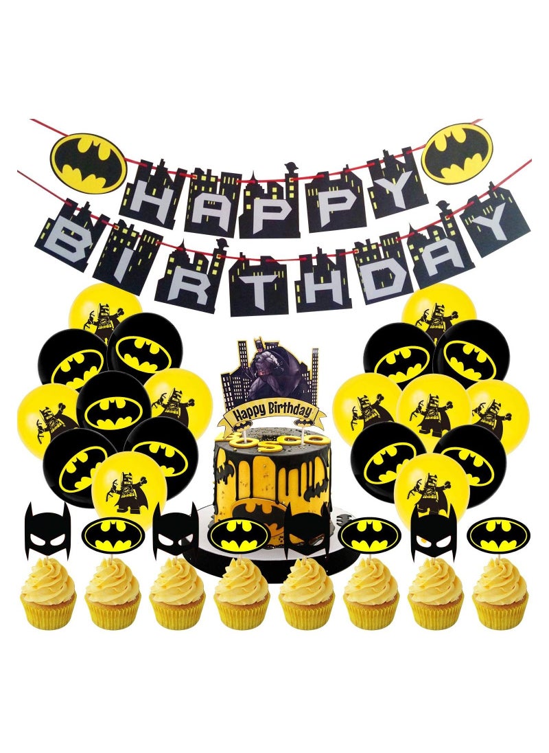 LA FIESTA Batman Birthday Decorations for Kids  - Image 1