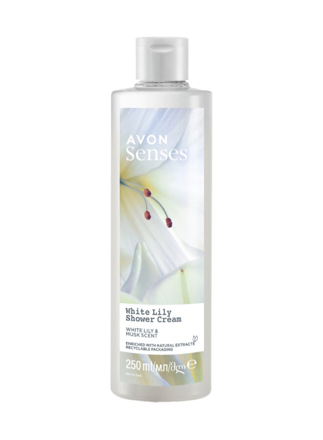 AVON Senses White Lily Shower Cream: White Lily And Musk - 250Ml 250ml - Image 1