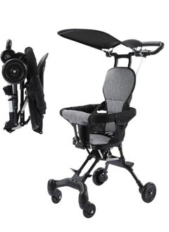 Kids Stroller, Compact Baby Stroller, Lightweight Travel Stroller with Adjustable Handles and Backrest, One-Hand Fold, For Overhead Airplane Storage, Shopping, Walking, Travel