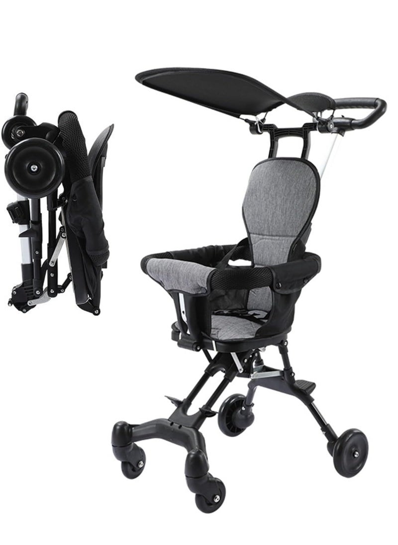 Beauenty Kids Stroller, Compact Baby Stroller, Lightweight Travel Stroller with Adjustable Handles and Backrest, One-Hand Fold, For Overhead Airplane Storage, Shopping, Walking, Travel  - Image 1